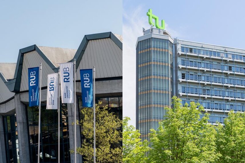 Buildings of the Ruhr University Bochum and TU Dortmund University